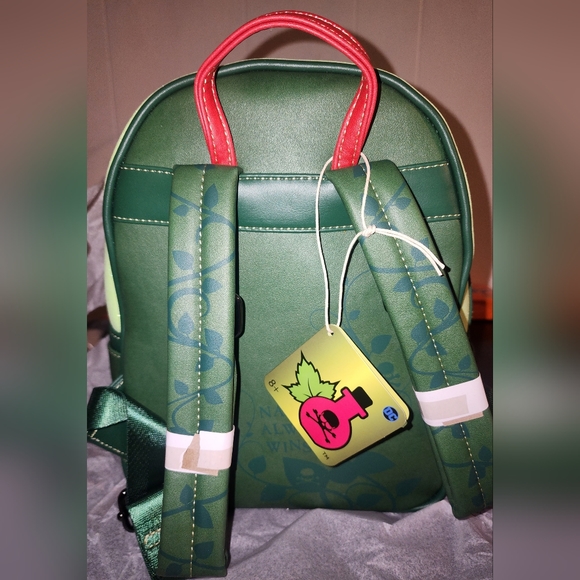 Brand New! Loungefly Poison Ivy Glow in the Dark Mini Backpack + Wallet 💚 - Picture 8 of 13